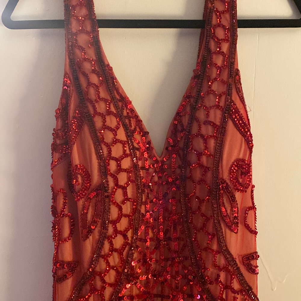 Gorgeous long red prom dress